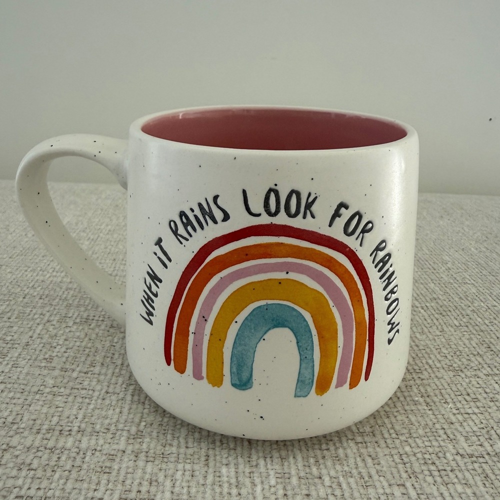 It's a Good‎ Day for a Good Day Coffee Mug When It Rains Look For Rainbows 18 oz